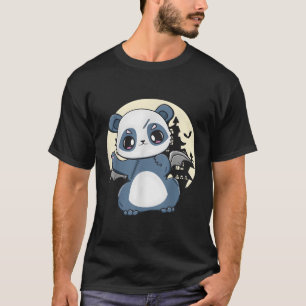Anime Panda och Kawaii Halloween Pastel Goth T Shirt