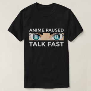 Anime Pausad Prata Fortsamt Design T Shirt