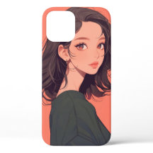 Anime Phone Case - Vackert Anime Girl