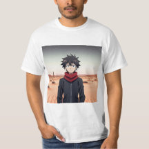 Anime Pojke Stående i Ökenlandskap – Anime Adv