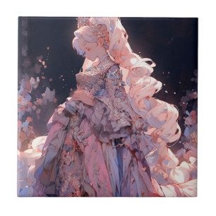 Anime Princess Fantasy Art Kakelplatta
