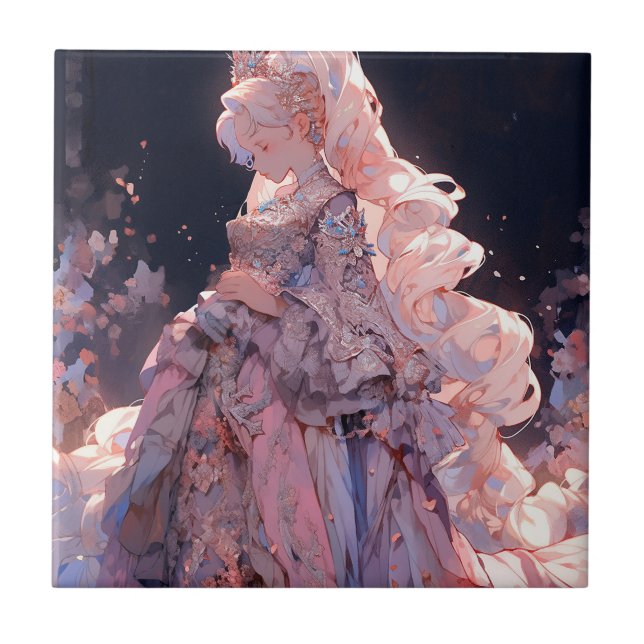 Anime Princess Fantasy Art Kakelplatta (Framsidan)