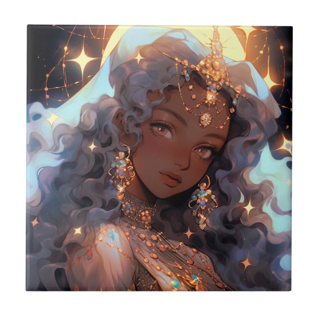 Anime Princess Fantasy Art Kakelplatta (Framsidan)