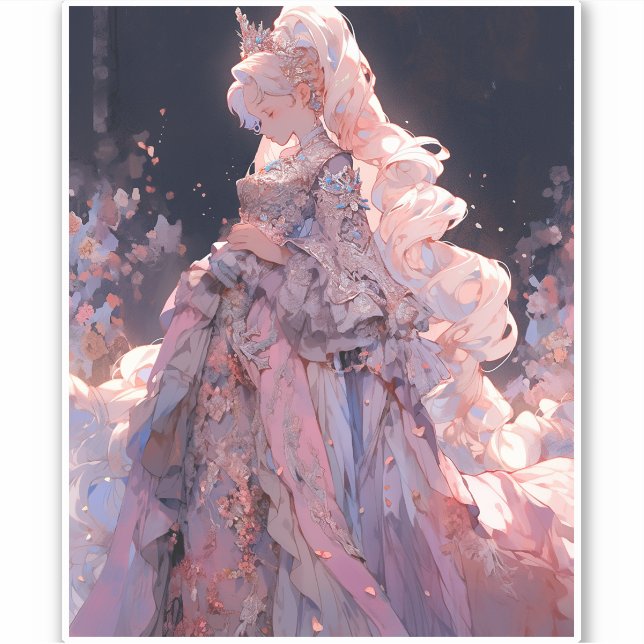 Anime Princess Fantasy Art Klistermärken (Framsida)