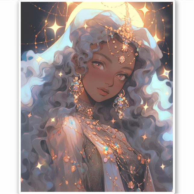 Anime Princess Fantasy Art Klistermärken (Framsida)