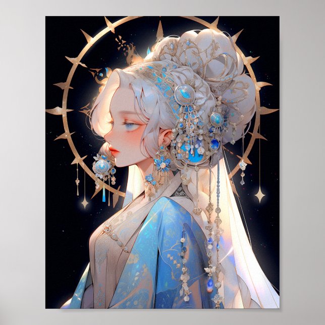 Anime Princess Fantasy Art Poster (Framsidan)