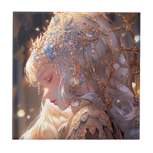Anime Princess Girl Fantasy Art Kakelplatta