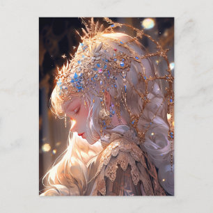 Anime Princess Girl Fantasy Art Vykort