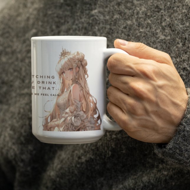 Anime Princess i krona kände Lugn Kaffemugg (Skapare uppladdad)