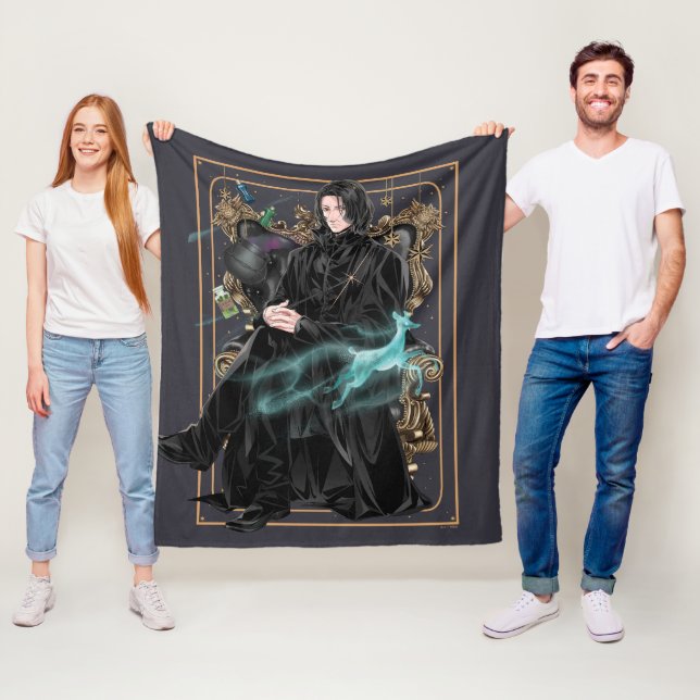 Anime Professor Severus Snape Seated Fleecefilt (På plats)