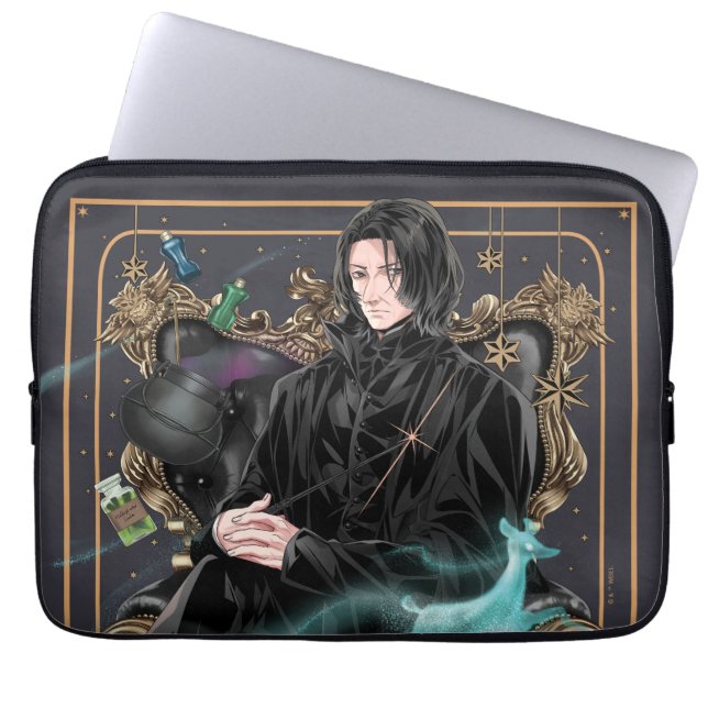 Anime Professor Severus Snape Sittande Laptop Fodral (Framsidan)