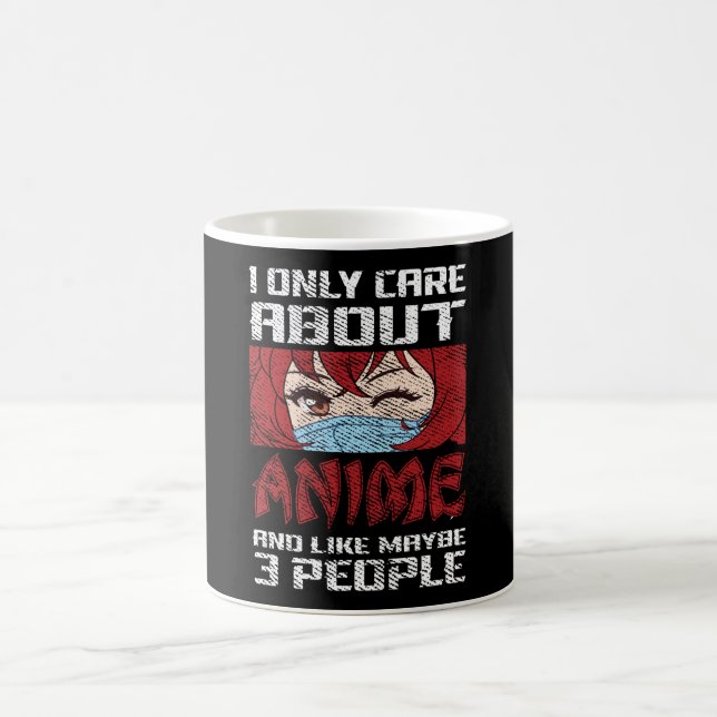 Anime Quote Design | I Only Care about Anime Kaffemugg (Center)