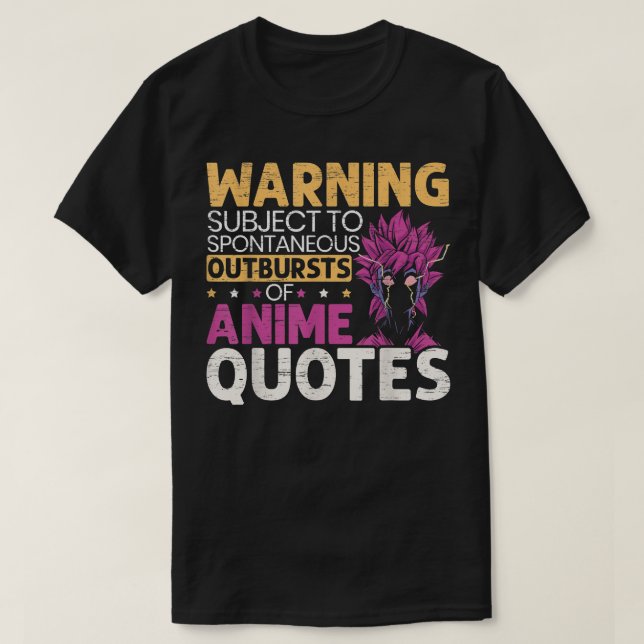Anime Quotes Manga Reader Otaku Kawaii Älskare Ani T Shirt (Design framsida)
