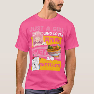 Anime Ra Och etsning Bara en som älskar Anime Japa T Shirt