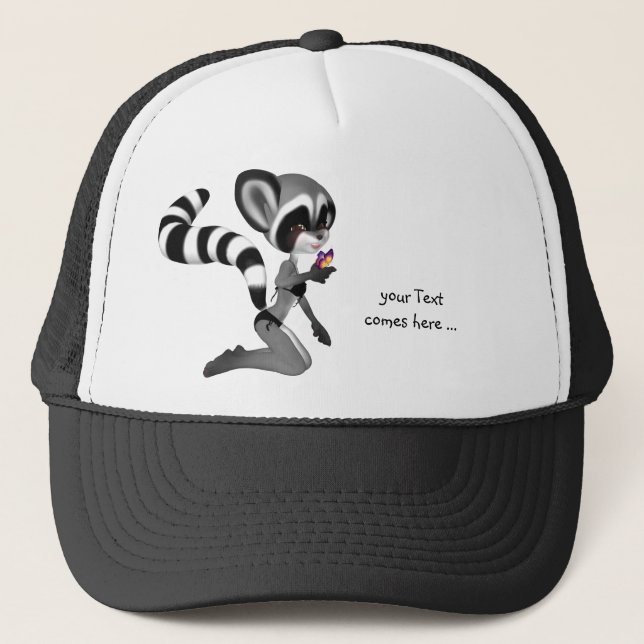 Anime Raccoon Hat Truckerkeps (Framsida)