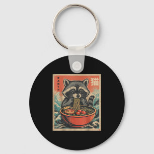 Anime Raccoon Ramen Japansk Funny Kawaii Gift Mana Nyckelring