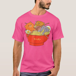 Anime Ramen Cat Retro Japanska Noodles Aesthetic K T Shirt