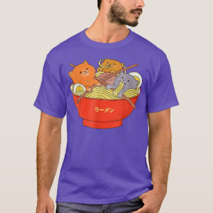 Anime Ramen Cat Retro Japanska Noodles Aesthetic K T Shirt