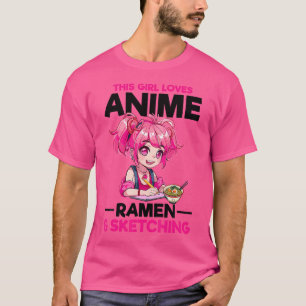 Anime Ramen Sketching Sketch Otaku Japan Manga T Shirt