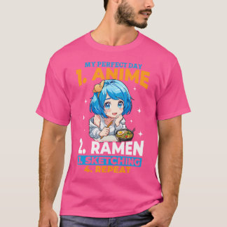 Anime Ramen Sketching Sketch Otaku Japan Manga T Shirt