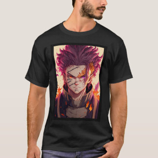Anime Red Hair Warrior God T Shirt