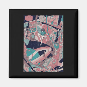 Anime Retro 90s Lofi Girl Aesthetic Japan Otaku Magnet