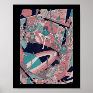 Anime Retro 90s Lofi Girl Aesthetic Japan Otaku Poster