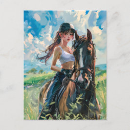 Anime Rider i Majestic Mountain Ligcape Vykort