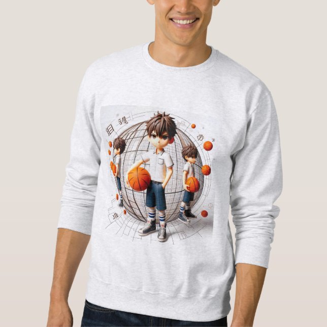 Anime Ring Star - 3D Basketball Sweatshirt (Framsida)