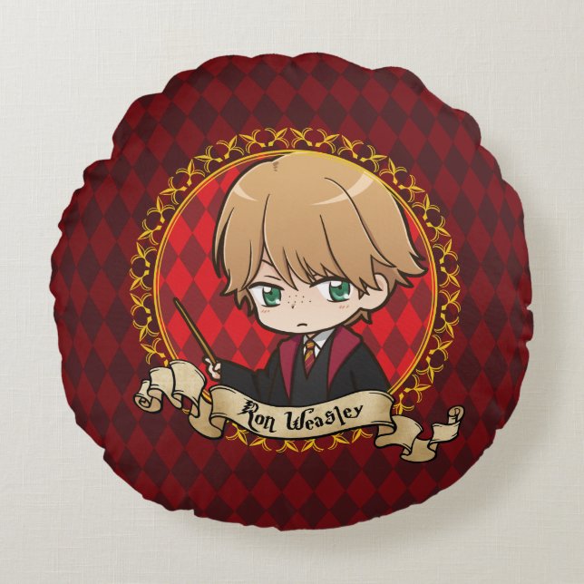 Anime Ron Weasley Rund Kudde (Framsidan)