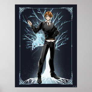 Anime Ron Weasleys Jack Russell Terrier Patrons Poster