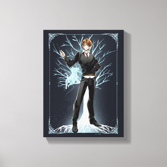 Anime Ron Weasleys Jack Russell Terrier Patronus Canvastryck (Framsida)