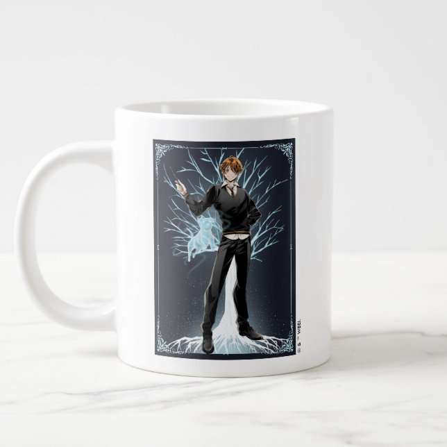Anime Ron Weasleys Jack Russell Terrier Patronus Jumbo Mugg (Vänster)