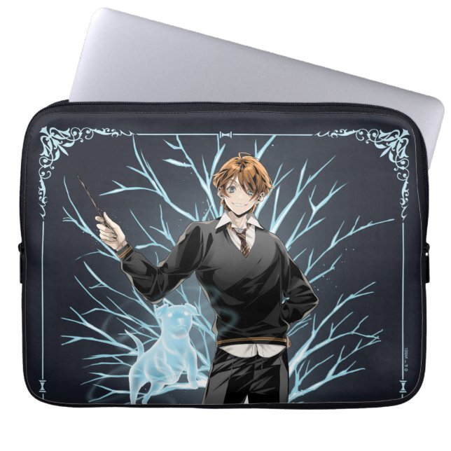 Anime Ron Weasleys Jack Russell Terrier Patronus Laptop Fodral (Framsidan)