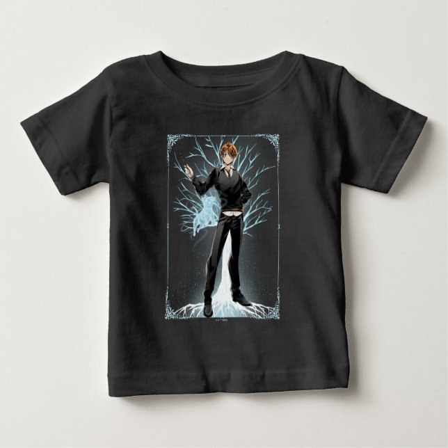 Anime Ron Weasleys Jack Russell Terrier Patronus T Shirt (Framsida)