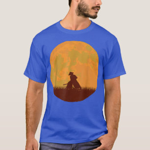Anime Samurai japansk Warrior Måne Otaku Swordman T Shirt