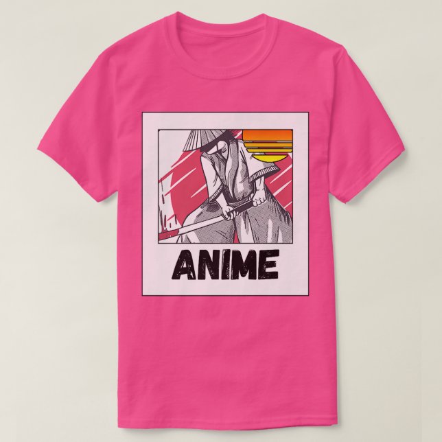 Anime Samurai Manga Anime Ord Otaku  T Shirt (Design framsida)