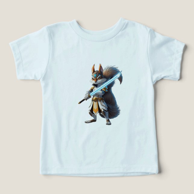 Anime Samurai Squirrel Warrior T Shirt (Design Framsida)
