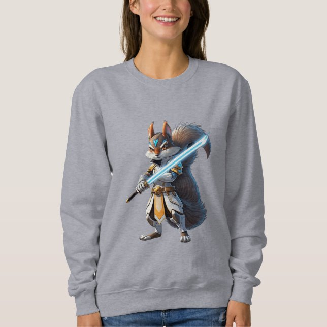 Anime Samurai Squirrel Warrior T Shirt (Framsida)