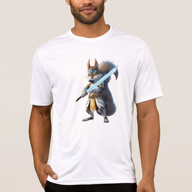 Anime Samurai Squirrel Warrior T Shirt (Framsida)