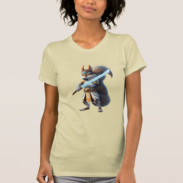 Anime Samuraj Ekorre Krigare T Shirt (Framsida)