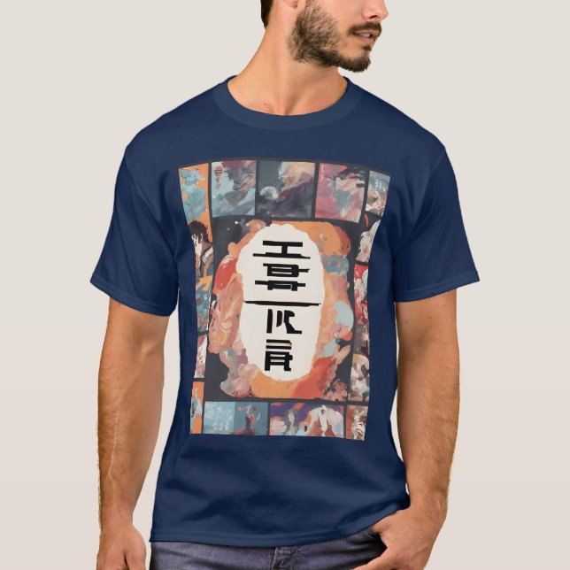 Anime serieteckning tjej t shirt (Framsida)