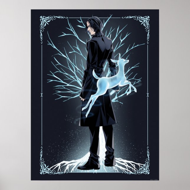 Anime Severus Snapes Döds-Patronus Poster (Framsidan)