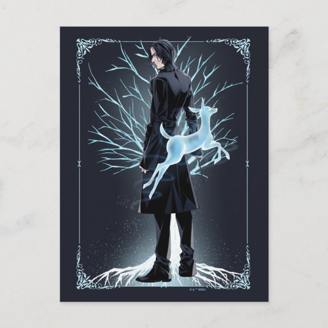 Anime Severus Snapes Döds-Patronus Vykort (Framsida)