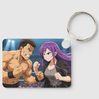 Anime Showdown: Fighter vs Hjältinna Nyckelring