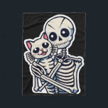 Anime Skeleton Holding A Cat Shirt Lazy Halloween Fleecefilt<br><div class="desc">Anime Skeleton som håller ett kattskirt Lazy Halloween Costume 2</div>