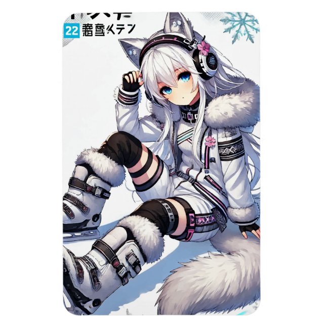 Anime skidflicka magnet (Vertikal)