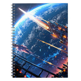 Anime space art anteckningsbok