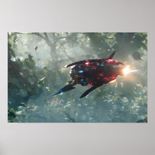 Anime Spacesship Poster