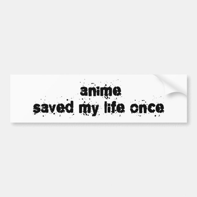 Anime sparade mitt liv en gång bildekal (Framsidan)